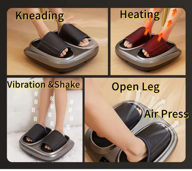 3D Shiatsu Foot Massager Machine with Kneading Heating Calf Massage Ideal Gift for Mom Dad Friends Christmas Mother's Day Gift (