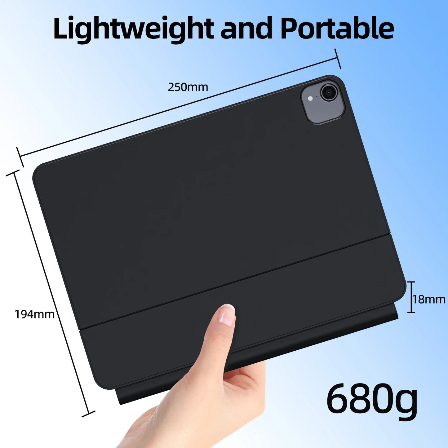 GOOJODOQ Magic Keyboard Case for iPad Pro 11 M4 iPad Air 4/5/6 Smart Pogo Pin Bluetooth 5.2 Multi-Touch Trackpad Keyboard