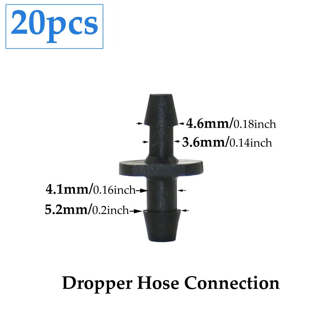 2L 4L 8L Irrigation Drippers Fitting 2/4-way Arrow Dropper Connector Cross Water Splitter Emitter Micro Drip Irrigation System