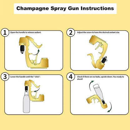 Champagne wine bottle beer dispenser spray gun beer ejecting feeding flirt gun