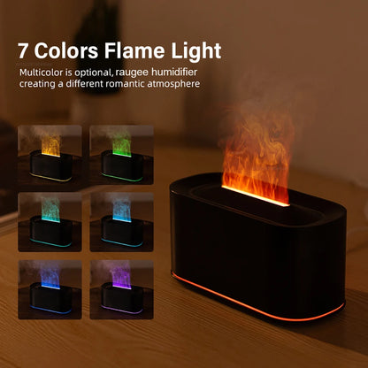 Colorful Flames Air Humidifier Essential Oils Humidifiers Flame Aroma Humidifier Mini Aroma Diffuser Aromatherapy USB Sprayer