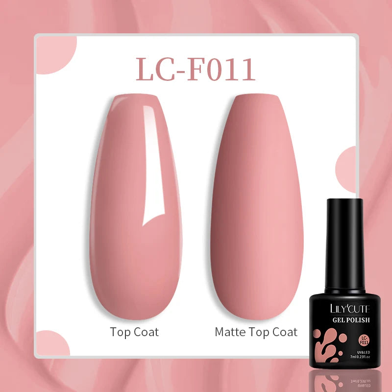 LILYCUTE 7ml White Color Gel Nail Polish Semi Permanent UV Gel Polish Gorgeous Full Coverage Soak Off UV LED Nail Gel Varnishes