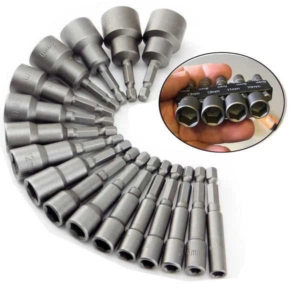 9/14/23pcs/set 5mm-13mm Hex SocketS Sleeve Nozzles Nut Driver Set Power Nuts Driver Socket Screwdriver Set Bits Sets Tools