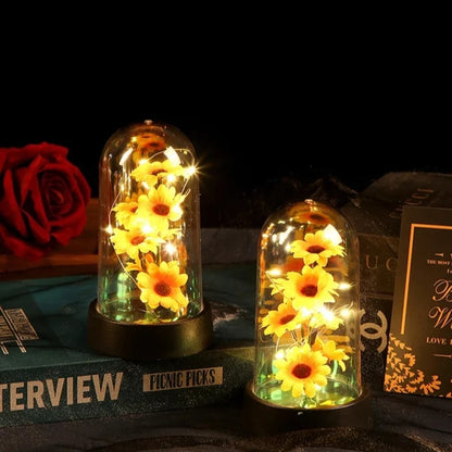 Graduation season gift small sunflower plastic set Mother's Day send wife send mother Valentine's Day eternal flower gift Birthd