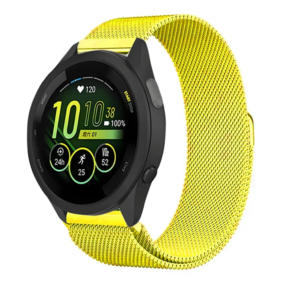 20mm 22mm Magnetic Milanese Strap for Garmin Forerunner165 55 645 265 965 255/Active 5/Vivoactive Comfortabe Band Garmin Venu 3