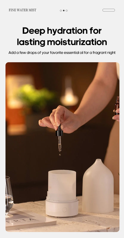 KINSCOTER New Aroma Diffuser 120ml Portable Silent Air Humidifier Colorful Night Light Essential Oil Diffuser for Room Home
