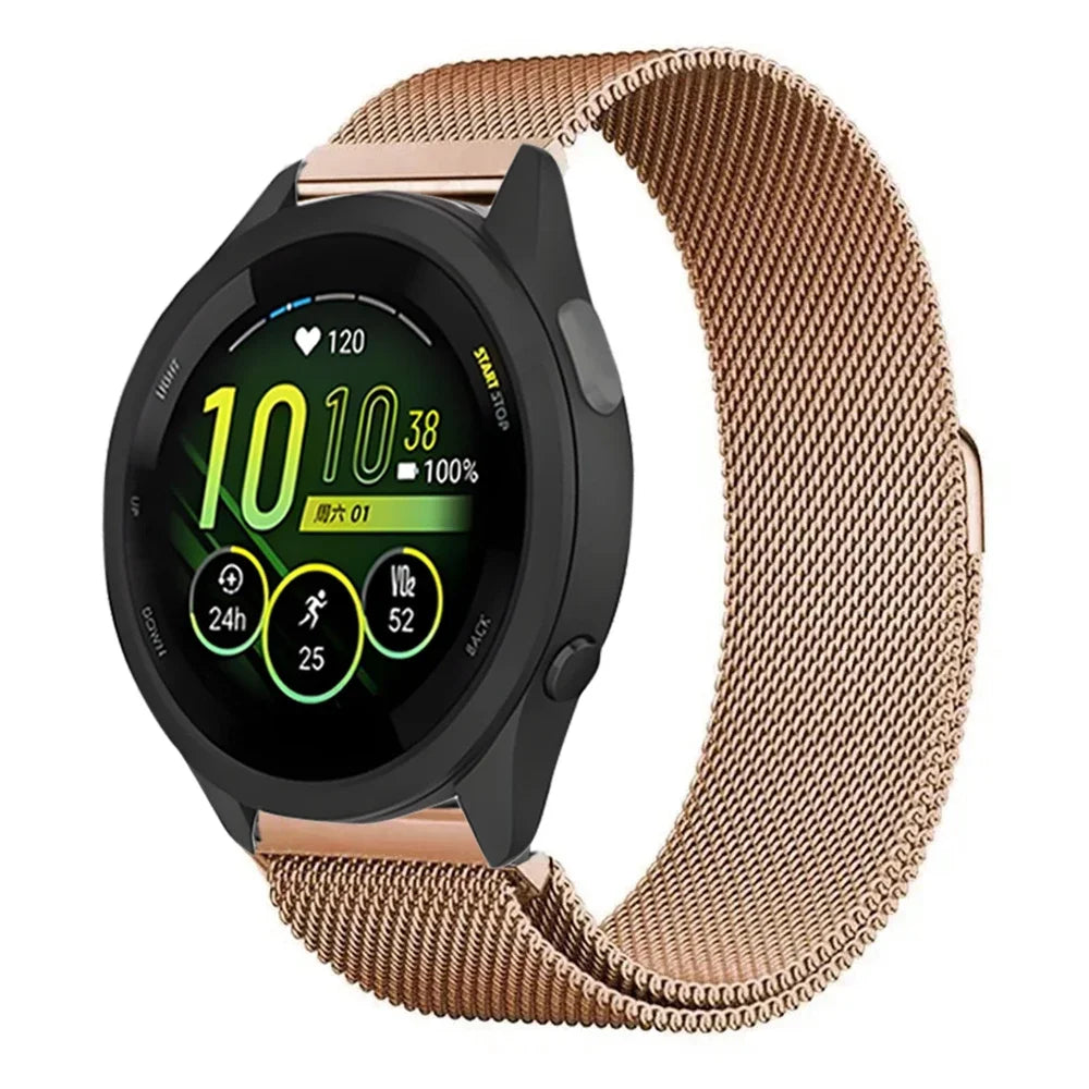 20mm 22mm Magnetic Milanese Strap for Garmin Forerunner165 55 645 265 965 255/Active 5/Vivoactive Comfortabe Band Garmin Venu 3