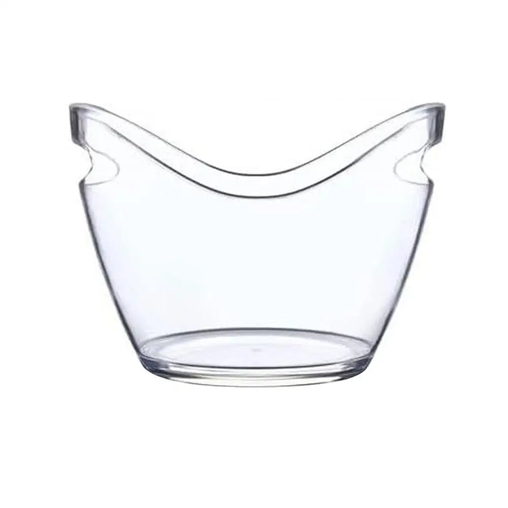 Large Capacity Ice Bucket Transparent Plastic Champagne Wine Bucket With Handle Portable Beer Ice Tub For KTV Bar Party Supply
