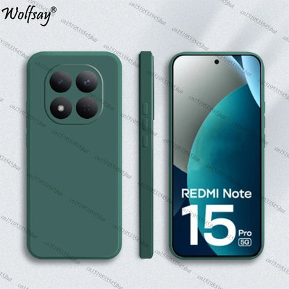 Case For Redmi Note 15 Pro Case Original Liquid Silicone Back Case Redmi Note 15 Pro 5G Cover For Redmi Note 15 Pro Plus Funda