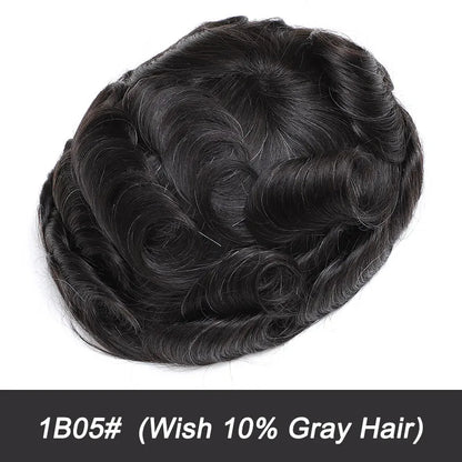 Australia Toupee Men Lace and PU Base Breathable Men's Wig For Men Capillary Prosthesis Replacement Natural Hairline System