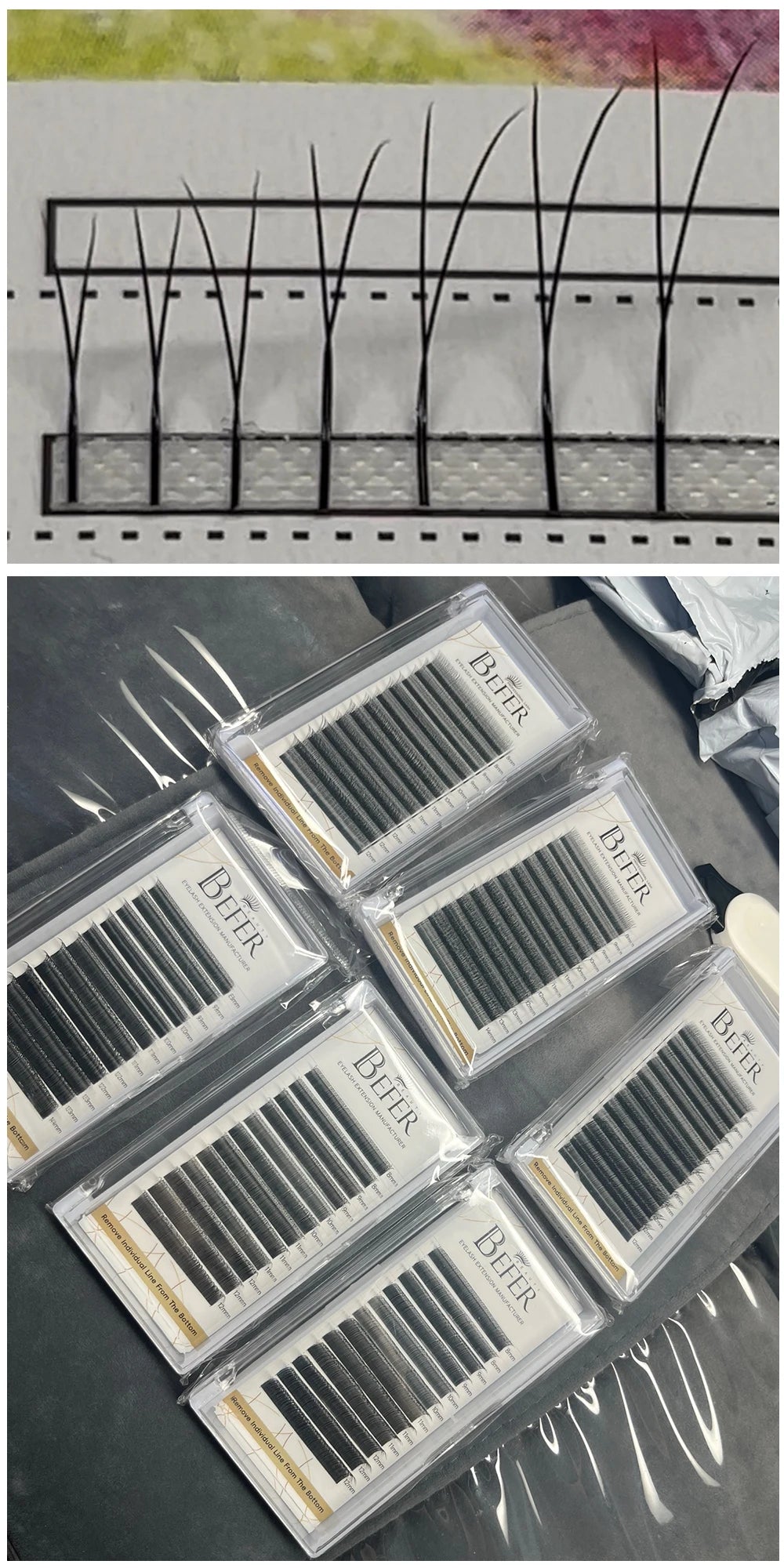 Befer Natural False Eyelashes 0.07/0.10 Thickness Super Soft Eyelash 8-15mm Lashes Extension Supplier High Quality Wholesale