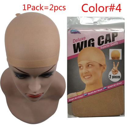 1Pack Nylon Wig Making Cap Mesh Stocking Wig Cap Invisible Hair Nets For Hair Wigs Brown Black Salon Hairnet Wig Caps For Women