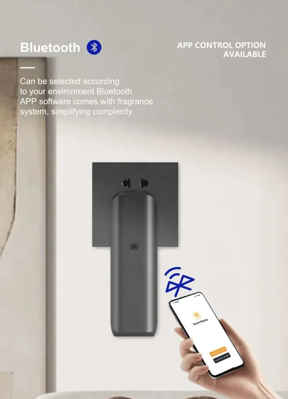 Small Aromatic Oil Diffuser Bluetooth Fragrance Diffuser Socket Style Aroma Oil Diffuser For Home Toilet Air Freshener Device