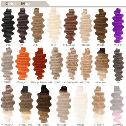 Magicae 30Inch 200g/Pc Chocolate Ombre Brown Orange Blond P27/613 Bio Body Wave Grey High Temperature Synthetic Hair Extension