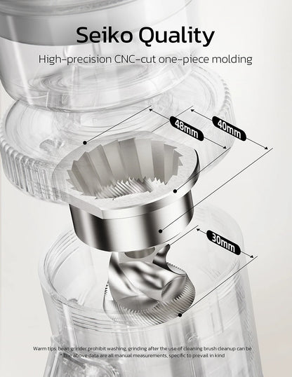 HiBREW G5 48mm Conical Burr Electric Coffee Grinder Compact Portable Coffee Bean Mill Kitchen for Espresso Turkish Coffee