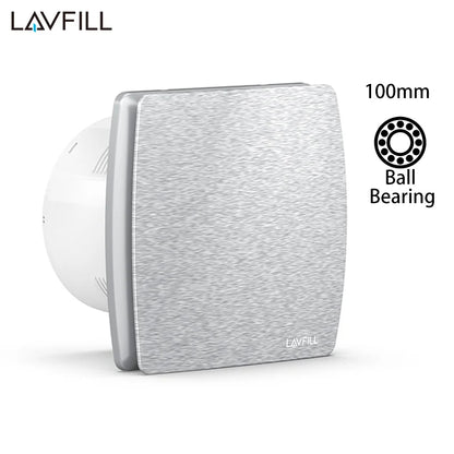 230V Duct 4" 100MM Wall Ceiling  Bathroom Axial  Ventilator Fan Ball Bearing Motor with Back Valve