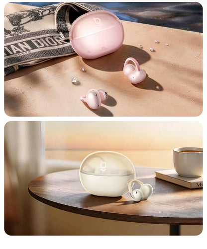 Baseus Bowie MC2 AIR Clip-on TWS Earbuds Ear Clips Wireless Earphones Bluetooth 6.0   Open earrings 4 Mic ENC Sports Headphone