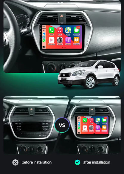 For Suzuki SX4 S-Cross 2014 2015 2016 2017 Android 15 Car Radio Multimedia Player Stereo GPS WIFI+4G wireless Carplay Auto video