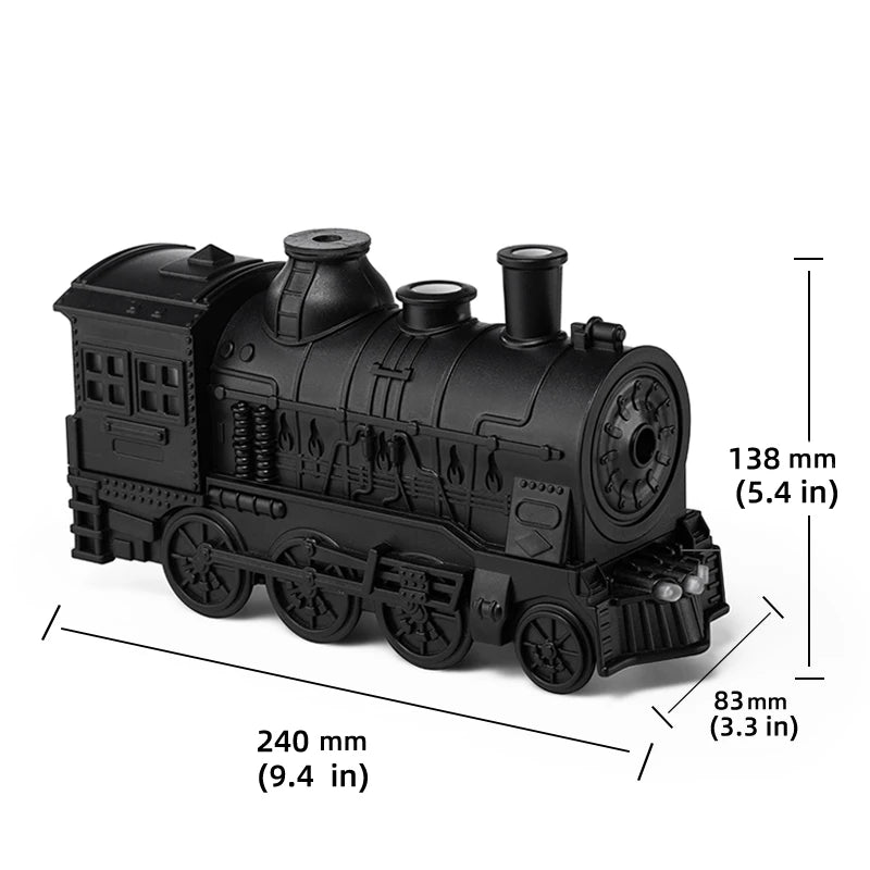 Retro Mini Train Shape Aromatherapy Essential Oil Diffuser Ultrasonic Cool Mist Air Humidifier with Lamp Aroma Difusor Atomizer