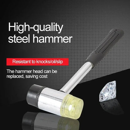 Hammer Double Face Soft Tap Rubber Hammer 20/30/35mm Multifunctional Glazing Window Beads Hammers Nylon Head Rubber Mallet