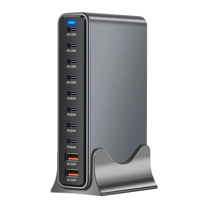 800W GaN Charger USB C Fast Desktop 10-port USB Type C PD3.1 Charger Fast Charging for iPhone 16 15 14 Samsung S24 Xiaomi Laptop