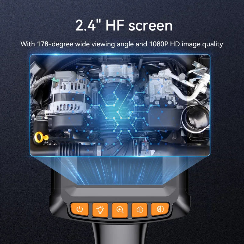 Industrial Endoscope Camera 4.3 "Single Dual Lens HD 1080P Car Inspection Borescope IP67 Waterproof Sewer Camera With LED