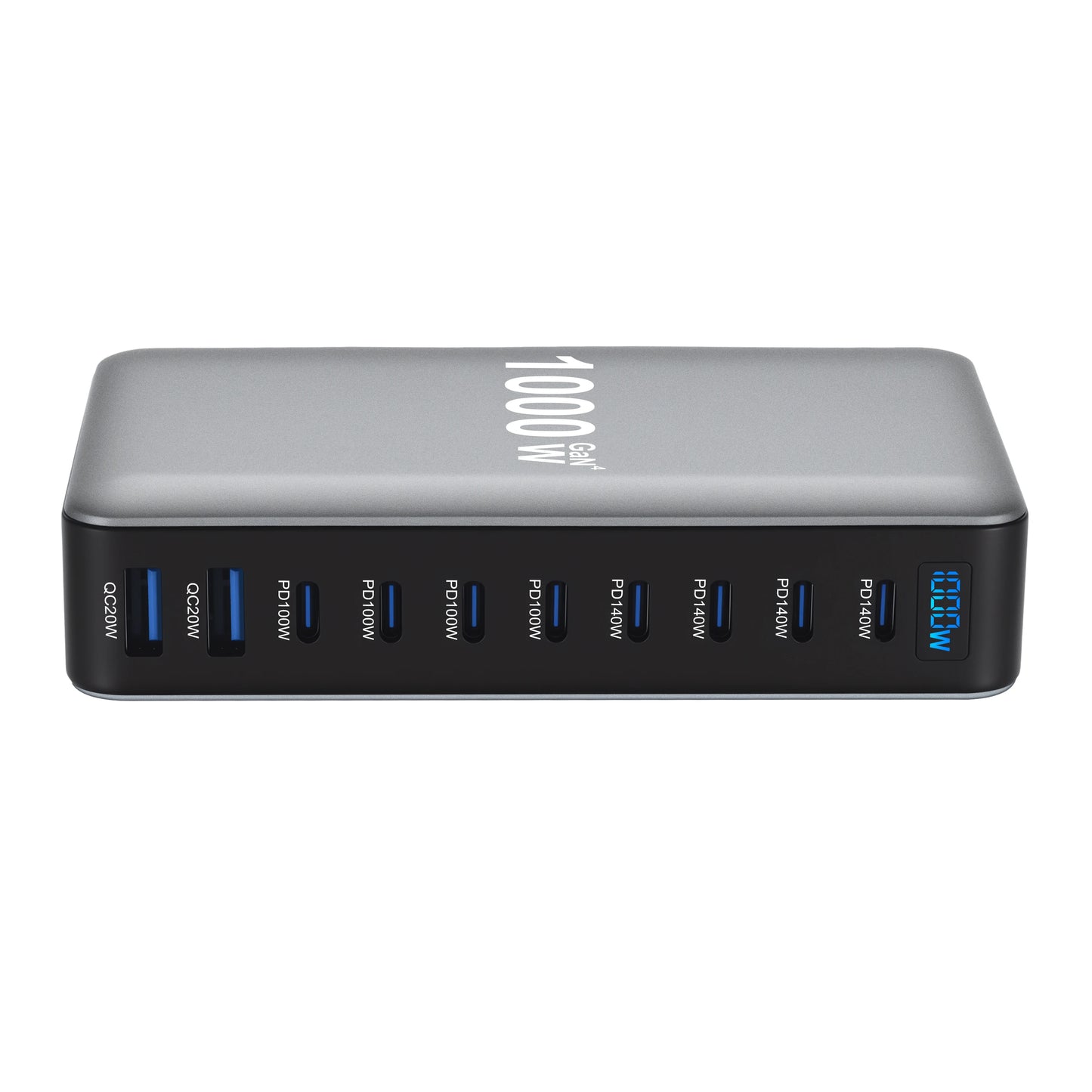 800W GaN Charger USB C Fast Desktop 10-port USB Type C PD3.1 Charger Fast Charging for iPhone 16 15 14 Samsung S24 Xiaomi Laptop