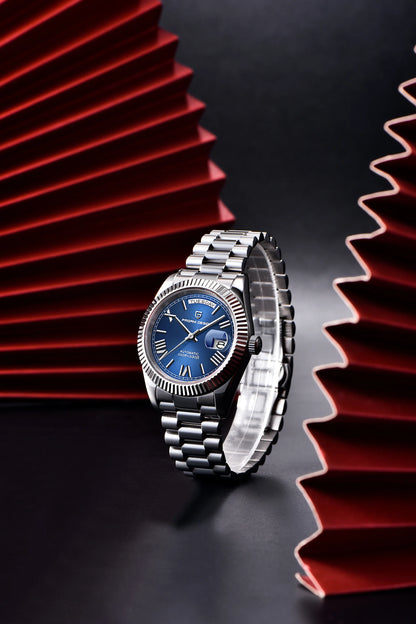 PAGANI DESIGN 2025 New Gold Green 40MM Date Week Men's Watches Automatic Watch Men AR Sapphire Glass NH36A Mechanical Wristwatch