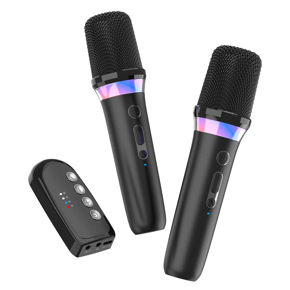 New DS-K2 Karaoke Companion Bluetooth Wireless Moving-Coil Microphone With RGB Light KTV DSP Mixer System For Wired Speaker Car