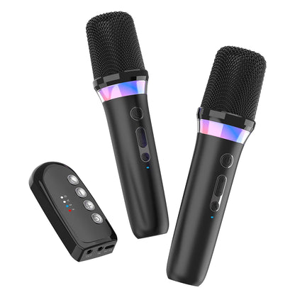 New DS-K2 Karaoke Companion Bluetooth Wireless Moving-Coil Microphone With RGB Light KTV DSP Mixer System For Wired Speaker Car