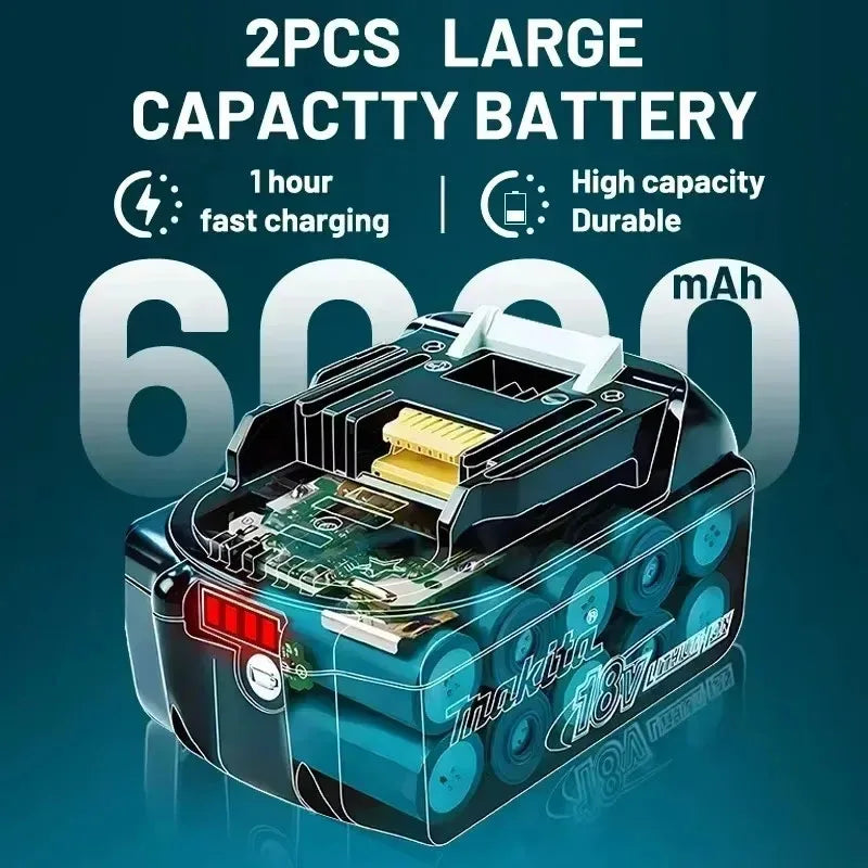 100% Original Makita battery, 18V 5.0Ah 6.0Ah 9.0Ah rechargeable battery, replacing Makita BL1830 BL1840 BL1850 BL1860B