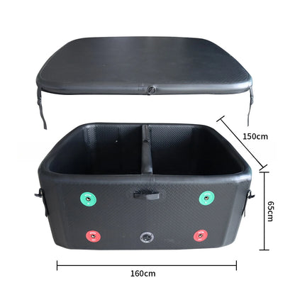 Portable Ice Bath and Fitness Tub with Inflatable Brushed Design for Athlete Training and Cooling Recovery Use