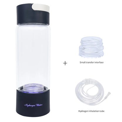 Max 3000ppb Hydrogen Rich Water Generator- 3 in 1 use(Breath with tube) DuPont SPE+PEM Dual Chamber H2 electrolysis Water Bottle