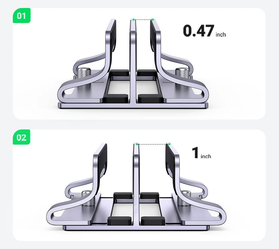 UGREEN Vertical Laptop Stand Holder For MacBook Air Pro Aluminum Foldable Notebook Stand Laptop Support MacBook Pro Tablet Stand
