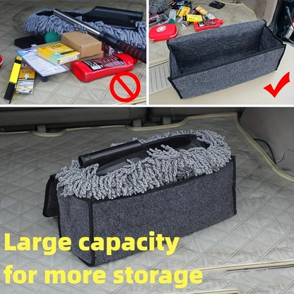 1-Pack Car Trunk Organizer: Foldable, ergonomic handle, for SUVs/sedans/trucks, durable fabric