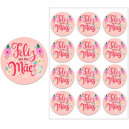 Feliz Día De La Madre Español Happy Mother's Day Decor Stickers Labels Floral Self-adhesive Paper Labels