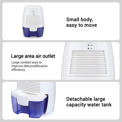 Household Mini Dehumidifier Bedroom Dryer Portable Mute Quick Moisture Absorber Dehumidifier Bathroom Closet Desiccant USB Plug