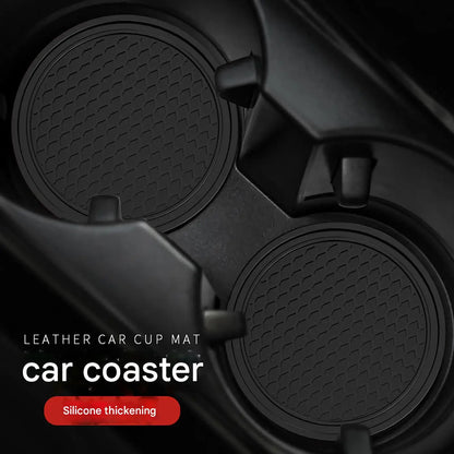 2 pcs Black Car Auto Cup Holder Anti Slip Insert Coasters Pads Interior Accessories For Most Cups Accessories