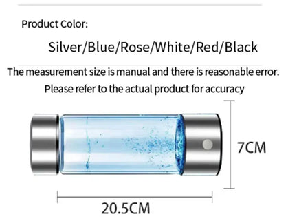 Hydrogen Water Bottle for Home Office Travel and Daily Drinking Portable Hydrogen Water Bottle Generator Water Ionizer Machine