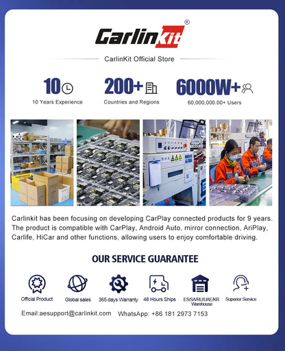 Android 13 CarlinKit Android Auto Wireless CarPlay AI TV Box QCM6125 8-Core Split Screen 64G 128G For Netflix YouTube Play Store