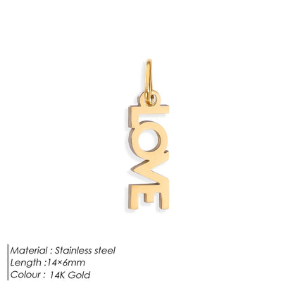 eManco  MAMA LOVE  Pendant  Stainless Steel Letter Hang Ornament For DIY Mother's Day Nacklace Earrings Jewelry Making