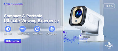 Magcubic Projector 8K Android 14 HY300 Pro Wifi6 290ANSI Allwinner H726 BT5.4 1080P 1280*720P Cinema Outdoor Portable Projetors