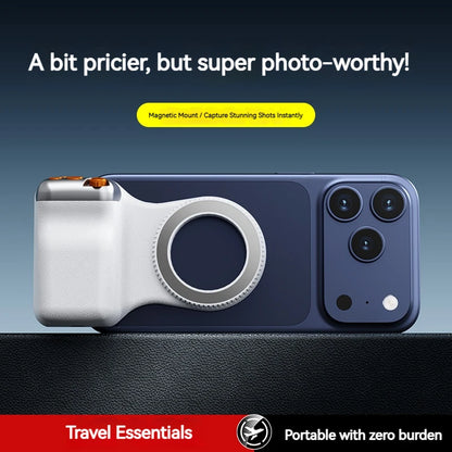 Magnetic Phone Camera Shoot Hand Grip Zoomable Smart Phone Holder Shooting Aid Remote Control Handle For Iphone Android Phone