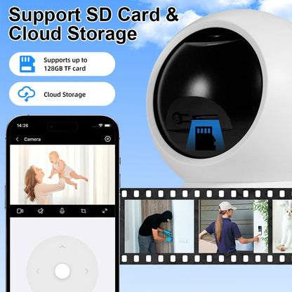 Fuers 5MP WiFi Camera Works With Tuya Smart Home Indoor Wireless IP Surveillance Camera Automatic Tracking Security Baby Monitor