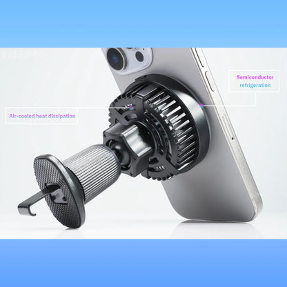 Cooling Phone Holder Car Magnetic Phone Cooler Semiconductor Active Coolers Cool Down Phone Qi 15W Magsafe Fast Wireless Charger