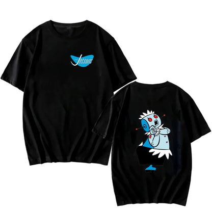 The Jetsons Printed T-shirt Tops Cartoon The Jetsons Letter Clothes Rosie The Robot Graphic T-shirts Breathable Camisetas