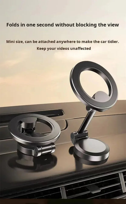 Magnetic Car Phone Holder Support Foldable Desktop Smartphone Mount Stand For Magsafe iPhone 16 15 14 13 12 For Samsung Xiaomi
