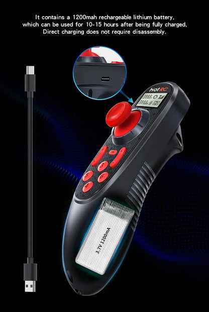 HOTRC Hot rc DS-600 DS600 6CH 2.4GHz FHSS Radio System Transmitter Remote Controller DS600 PWM 6CH Receiver For Model Boat Toy