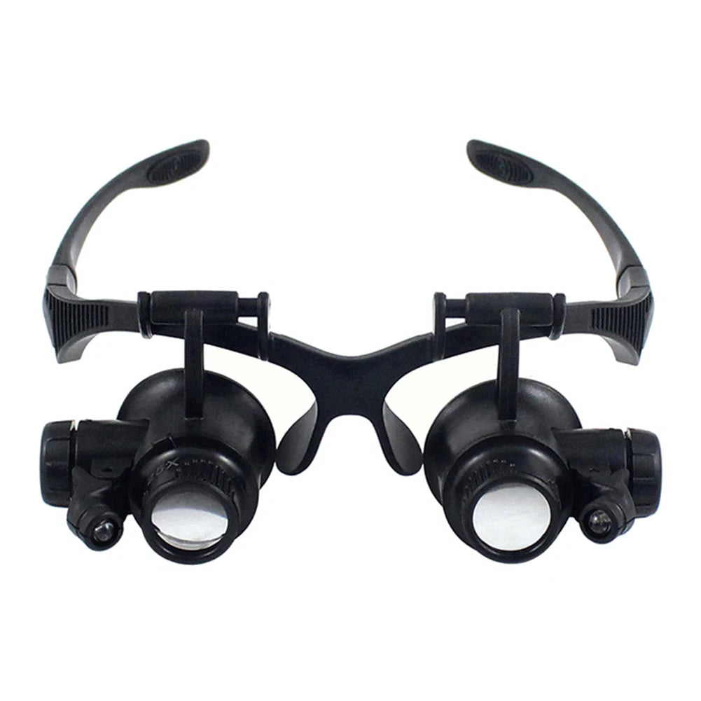 10X/15X/20X/25X LED Magnifier Glasses Magnifying Headband Eyewear for Reading Jewelers Watchmaker Repair Tools Magnifying Glass