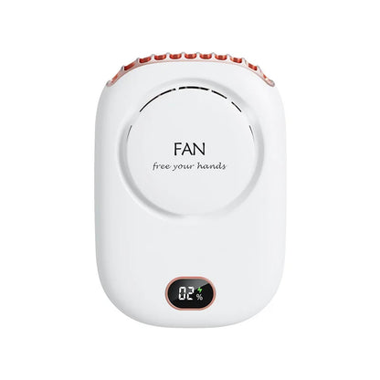 Customizable Portable Hanging Neck Fan Air Cooler Summer Waist Clip Fan Digital Display Mini Electric Fan Mute Neckband Fans